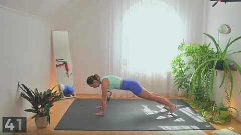 Push-up demonstration with bodyweight