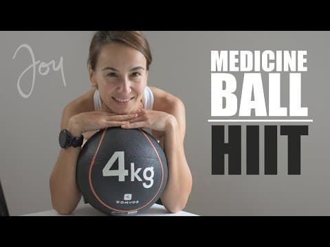 30 Min Medicine Ball HIIT | FULL BODY Workout | No Jumping