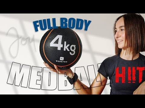 10 Min Medicine Ball HIIT Full Body Workout | Quick and Effective