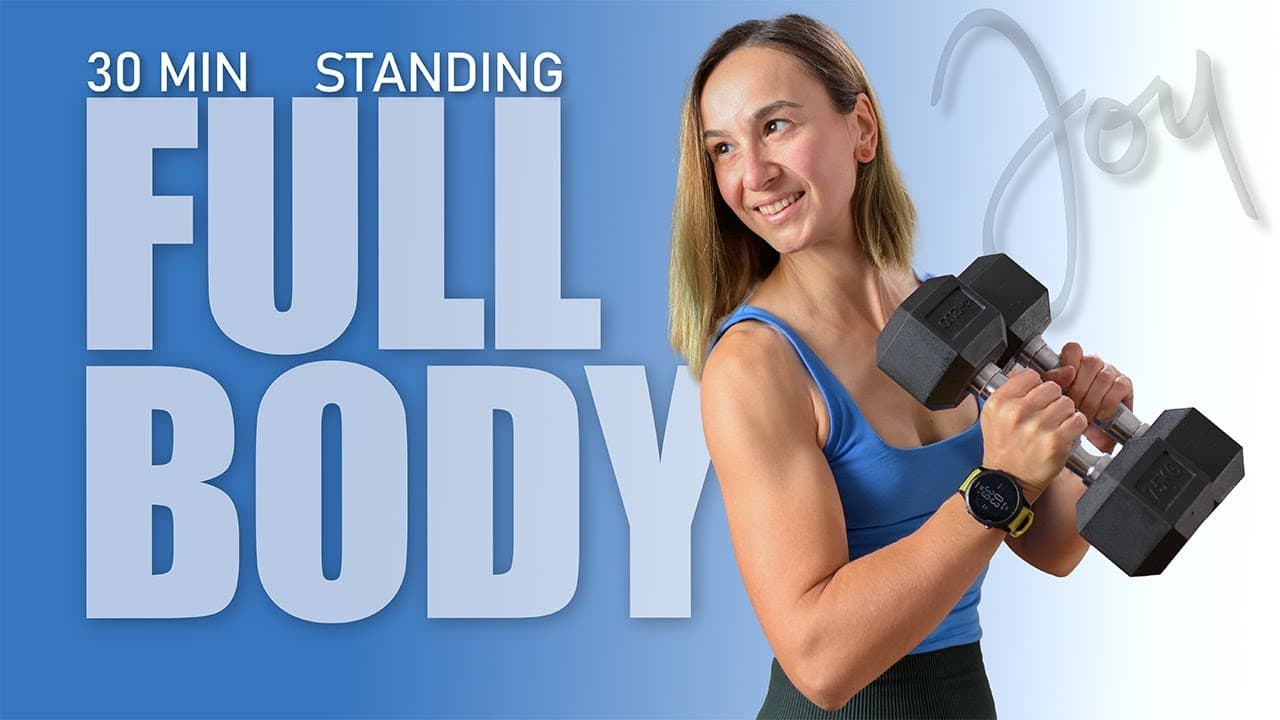 30 Min Standing  FULL BODY Workout with dumbbells (1 Week Standing Workouts Program)