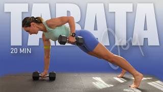 20 Min TABATA Dumbbell HIIT | FULL BODY Workout workout thumbnail