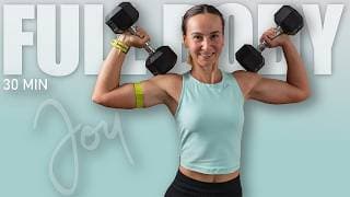 30 Min Sculpt Program Day 16 Standing Dumbbell Super-Sets | FULL BODY Workout workout thumbnail