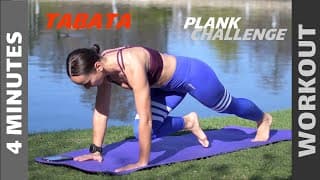 4 Min TABATA PLANK Challenge | No Equipment workout thumbnail