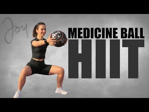 20 Min HIIT Full Body MEDICINE BALL Cardio Workout