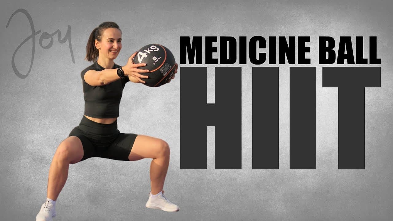 20 Min HIIT Full Body MEDICINE BALL Cardio Workout