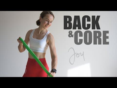 30 Min BACK and CORE Pilates Workout with Resistance Band for better posture