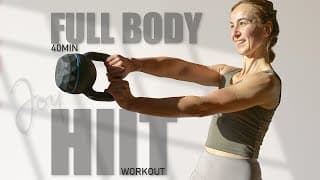 40 Min FULL BODY HIIT Workout with Kettlebell