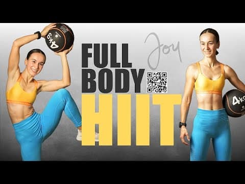 20 Min Full Body HIIT Workout with Medicine Ball (Med ball)