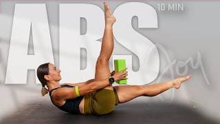 10 Min PILATES ABS with Yoga Block workout thumbnail