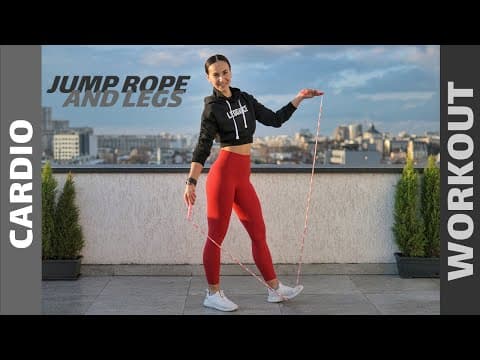 15 Min Intense Cardio JUMP ROPE and LEGS workout