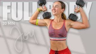30 Min Standing FULL BODY Workout with Dumbbells workout thumbnail