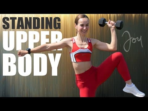20 Min Standing ARMS and ABS Workout | Upper body | With Dumbbells