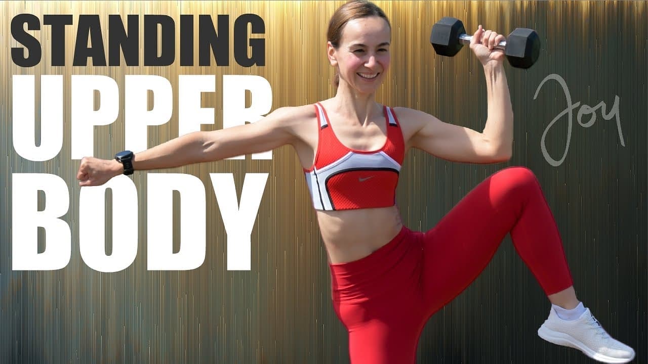 20 Min Standing ARMS and ABS Workout | Upper body | With Dumbbells