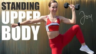20 Min Standing ARMS and ABS Workout | Upper body | With Dumbbells
