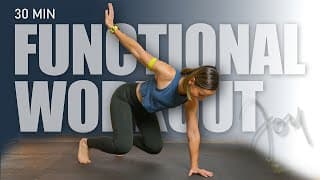 30 Min Strength and Mobility Functional Workout  - No Equipment - No talking