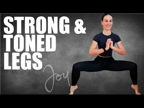 STRONG and TONED LEGS Workout + Stretch | No jumping | No repeats | Apartment friendly