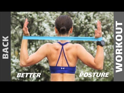 12 Min BACK Workout for Strength and Better Posture | Resistance Band is optional