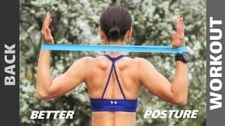 12 Min BACK Workout for Strength and Better Posture | Resistance Band is optional