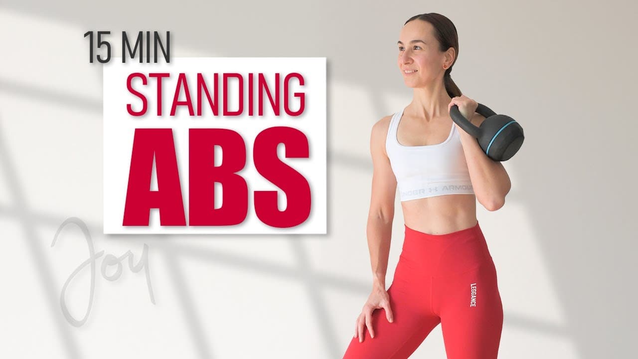 15 Min Standing ABS and CORE Workout with Kettlebell