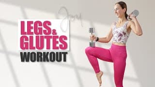 35 min LEGS and GLUTES Workout - All Standing - Home Workout with Dumbbells