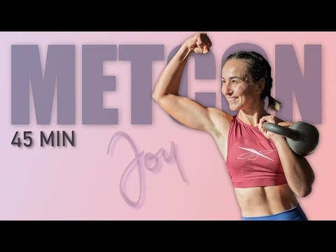 45 Min MetCon with Tabata Finisher | Kettlebell Full-Body Strength & Cardio Workout