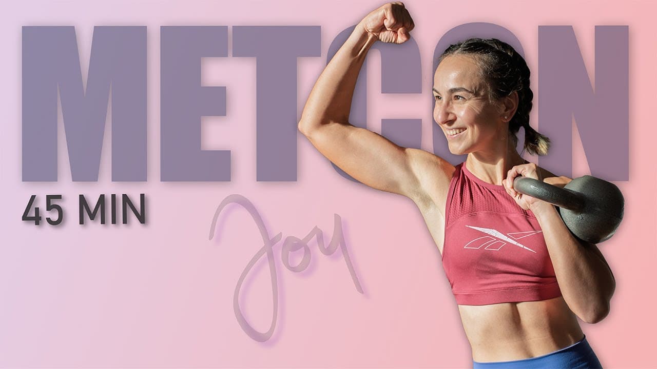 45 Min MetCon with Tabata Finisher | Kettlebell Full-Body Strength & Cardio Workout