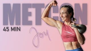 45 Min MetCon with Tabata Finisher | Kettlebell Full-Body Strength & Cardio Workout