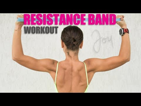 5 Min QUICK Workout with RESISTANCE BAND for ARMS, SHOULDERS and BACK | All Standing