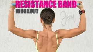 5 Min QUICK Workout with RESISTANCE BAND for ARMS, SHOULDERS and BACK | All Standing