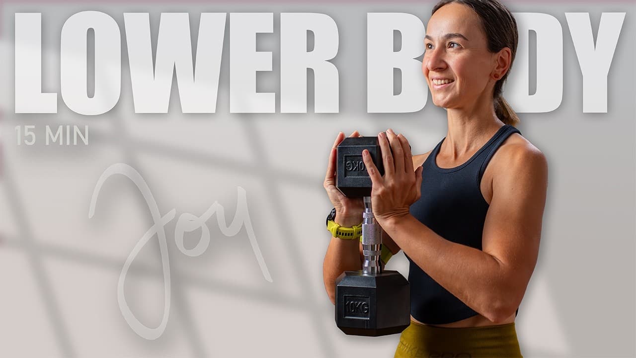 15 Min STANDING LOWER BODY Workout with One Heavy Dumbbell