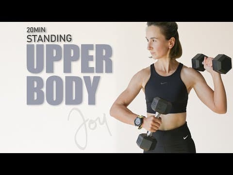 20Min Standing ARMS and BACK | UPPER BODY Workout with Dumbbells