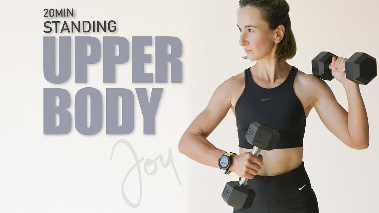 20Min Standing ARMS and BACK | UPPER BODY Workout with Dumbbells