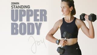 20Min Standing ARMS and BACK | UPPER BODY Workout with Dumbbells