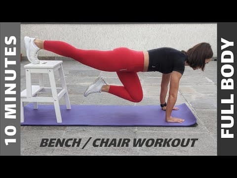 Full body workout using a bench or chair