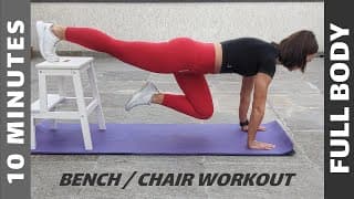 Full body workout using a bench or chair