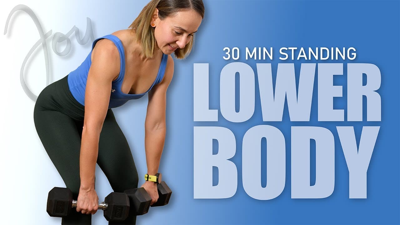 30 Min Standing LEGS and GLUTES Workout with Dumbbells (1 Week Standing Workouts Program)