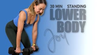 30 Min Standing LEGS and GLUTES Workout with Dumbbells (1 Week Standing Workouts Program)