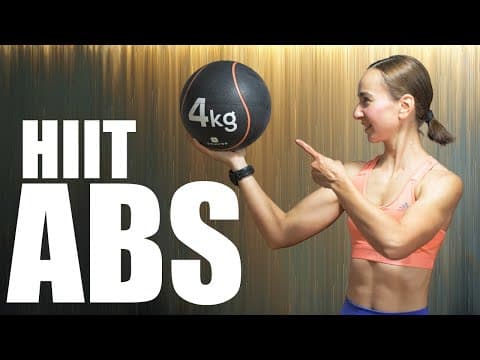 20 Min HIIT ABS Workout  with Medicine Ball