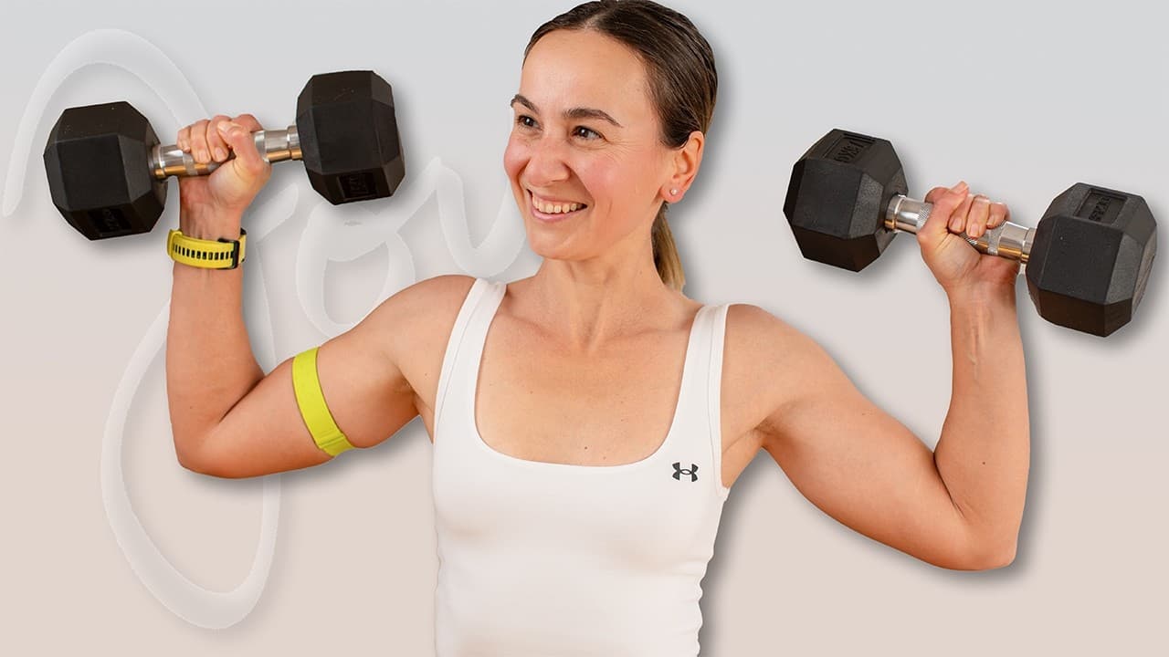 30 Min CHEST and TRICEPS Sculpt and Tone Super Sets with Dumbbells
