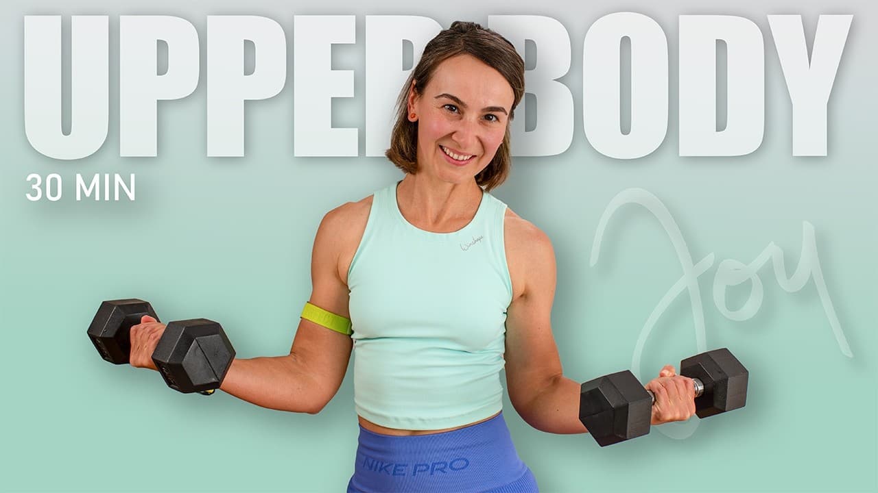 30 Min Standing UPPER BODY | ARMS, ABS and BACK Workout with Dumbbells