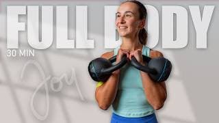 30 Min FULL BODY Kettlebell Workout workout thumbnail
