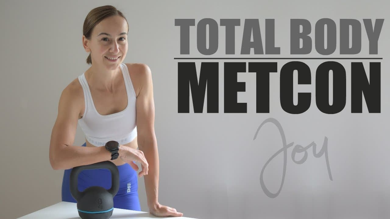 40 Min TOTAL BODY METCON | Strength and Cardio Workout with Kettlebell or Dumbbells