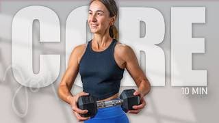 10 Min Standing ABS and CORE Workout With Dumbbell workout thumbnail
