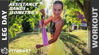 LEG DAY with FitBeast:  Resistance Band + Isometric workout