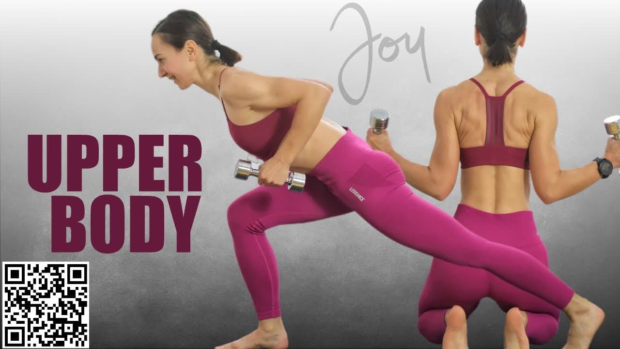 40 Min UPPER BODY Definition and CORE Workout with light dumbbells