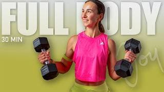 30 Min Sculpt Program Day 17 Dumbbell Super Sets | FULL BODY Workout workout thumbnail