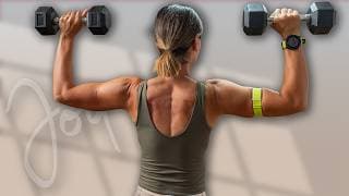 20 Min BACK and SHOULDERS Strength Workout with Dumbbells workout thumbnail