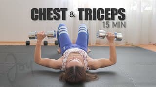 15 Min CHEST and TRICEPS Workout with Dumbbells
