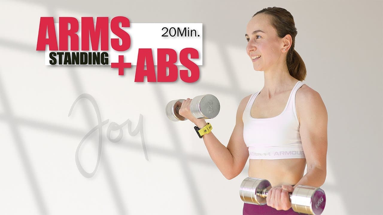 20 Min Standing ARMS and CORE Workout with Dumbbells