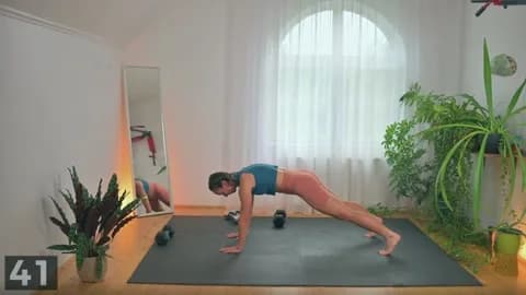 Up-and-down plank demonstration with bodyweight